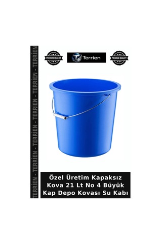 Özel Üretim Kapaksız Kova 21 Lt No 4 Büyük Kap Depo Kovası Su Kabı Çok Renkli