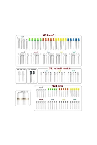 118 Parça Led Işıklı Süper Led Paketi, Eğlenceli Oyun Açık Bej