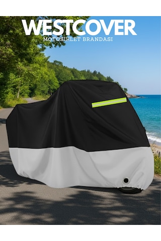 Bmw R 1200 Gs Adventure Uyumlu Siyah Renk Reflektörlü ,motosiklet Brandası,motor Branda Motor Örtüsü Güvenlik Kilidi Ve Bağlantı Tokalı