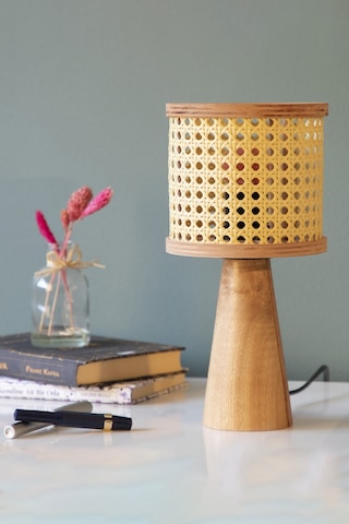 Istanbul Serisi Mini Beyoğlu Hazeranlı Ahşap Abajur Ahşap