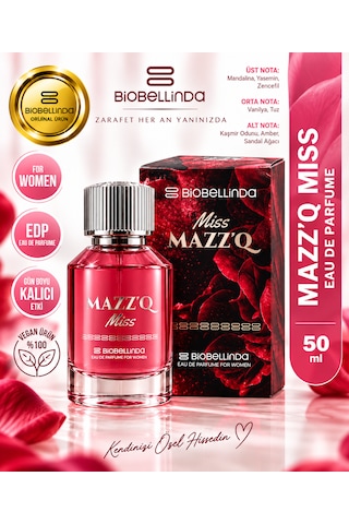 Mazz Q Miss Kadın Parfüm Eau De Parfum Zarafetin Ve Güzelliğin Kokusu 50 Ml Aromatik