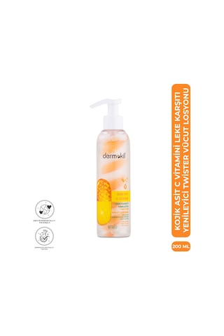 Dermokil Kojik Asit C Vitamini Leke Karşıtı Ve Yenileyici Twister Vücut Losyonu 200 Ml