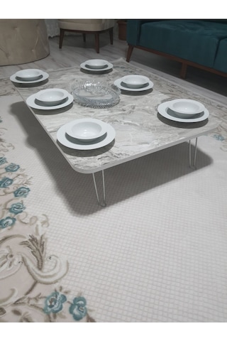 Dikdörtgen Yer Sofrası 70 120 Ahşap