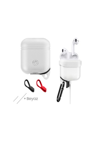 Ally Apple Airpods Uyumlu  İçin Premium Silikon Kılıf Anahtarlıklı- 5775 Diğer