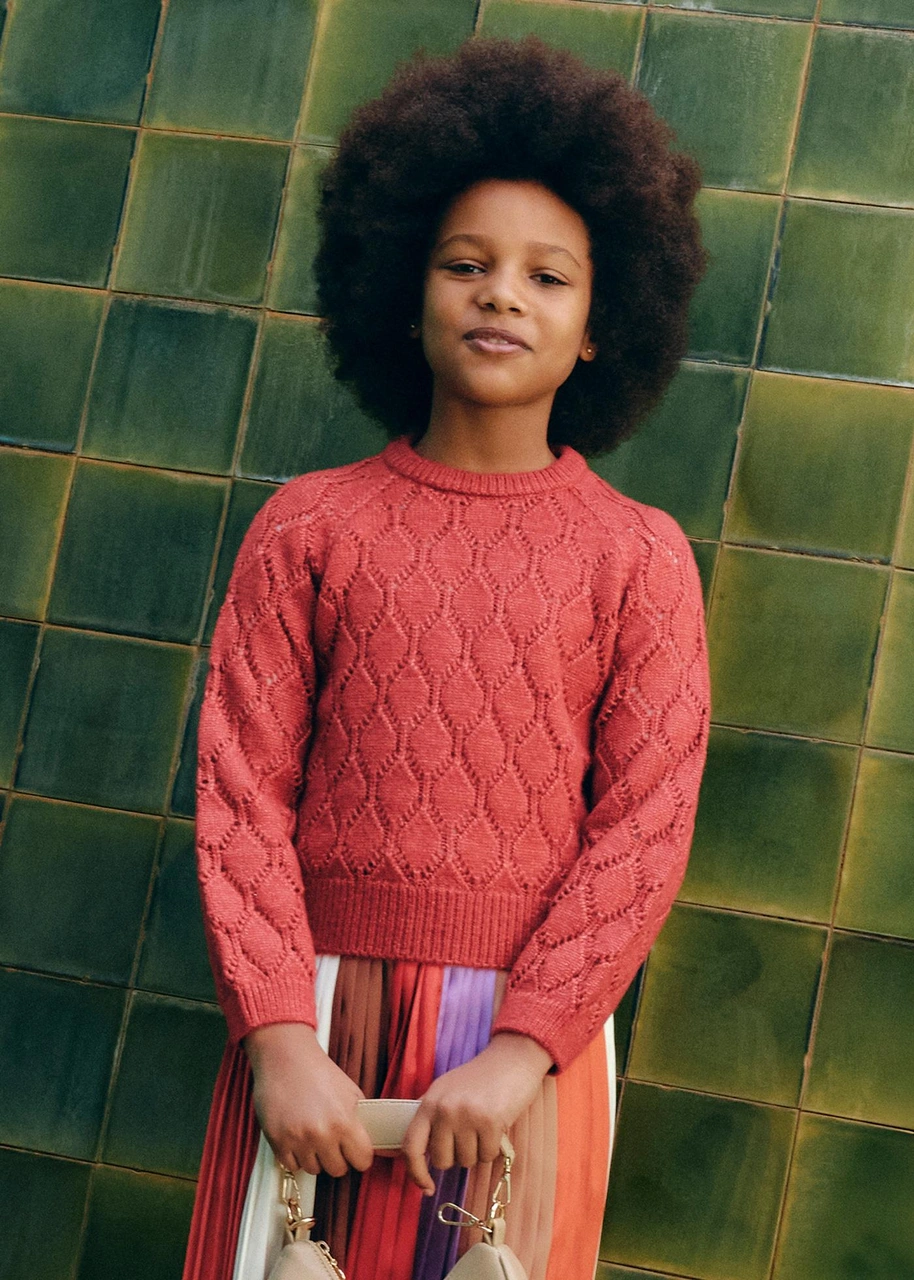 Mayoral Abel&lula Kız Çocuk Kazak Kahverengi