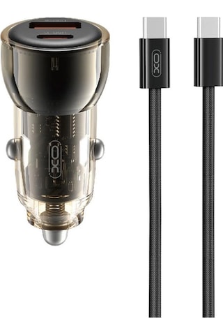 Cc60 Araç Içi Şarj Cihazı Type-c,60w Çift Hızlı Şarj Usb-a Ve Usb-c Çıkışlı