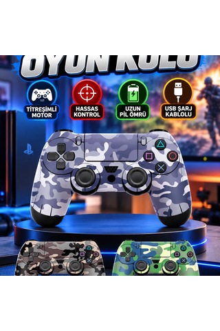 Ergonomik Tasarımlı Hassas Kontrol Oyun Kolu Analog Stick, Tetik Tuşları Ve Led Göstergeli