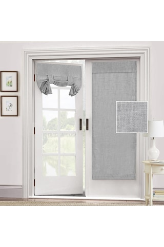 Lemestar "pencere Perdeleri 2'li Set - Güneş Korumalı, Gizlilik Sağlayan, Termal Keten Perde 66x172cm " Gri