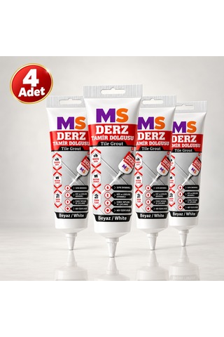 4 Adet Beyaz 380 Gr Hazır Derz Arası Tamir Dolgusu Fayans Seramik Mermer Yenileyici Yenileme Dolgu