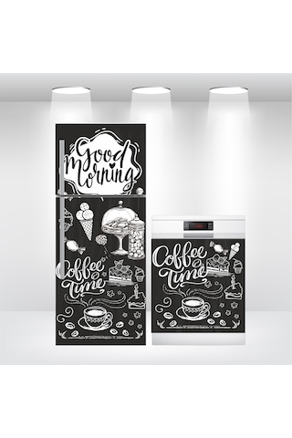 Buzdolabı Ve Bulaşık Makinesi Kapak Folyo Kaplama Coffee Time (382550647)