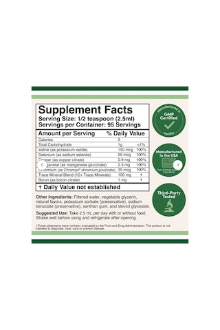 Double Wood Trace Mineral Supplement 236ml 95 Servis. Abd Me...