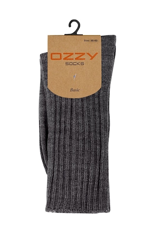 Ozzy Socks Soft Touch Kışlık Kadın Yünlü Uyku Çorabı Antrasit