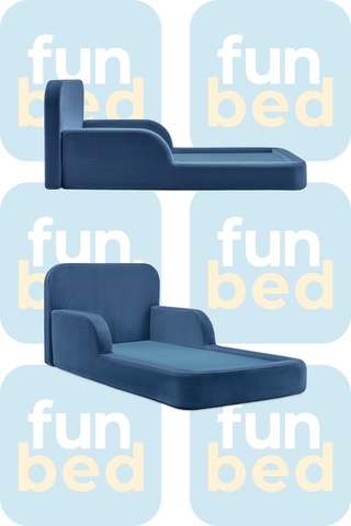 Funbed Yeni Nesil Montessori Çocuk Yatağı & Oyun Alanı Yıkanabilir Sıvı Geçirmez Mavi - 836527200