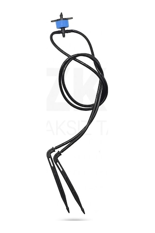 Saksı Sulama Sistemi 2 Çıkışlı Ahtapot Damlatıcı 8 L/h 10'lu Paket 20 Saksı 5 Mm Spagetti Hortumlu Sera Ve Topraksız Tarım İçin