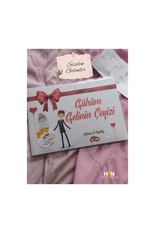 - Isimli Çeyiz Etiketi - Kendinden Yapışkanlı - A4 Ebat - 29 X 21 Cm - 20'li Paket - Model 31 Diğer