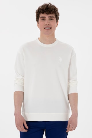 U.s. Polo Assn. Erkek Ekru Sweatshirt 50300048-vr184 Off Whıte Beyaz