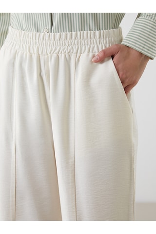 Lcw Modest Ekru Beli Lastikli Kadın Pantolon
