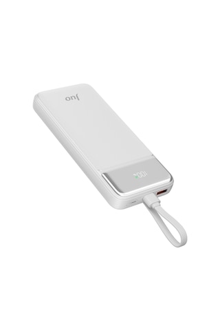 Juo MT03276 10000 mAh 22.5 W Led Lightning- Type-C Kablolu Powerbank Beyaz