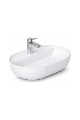 Dura Bagno Dream Çanak Lavabo 60x40 Cm, Batarya Delikli, Tezgah Üstü, Beyaz 5840