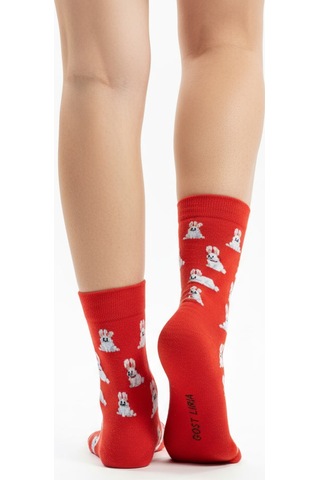 Gost Liria Rabbit Socks Desenli Unisex Soket Çorap Kırmızı