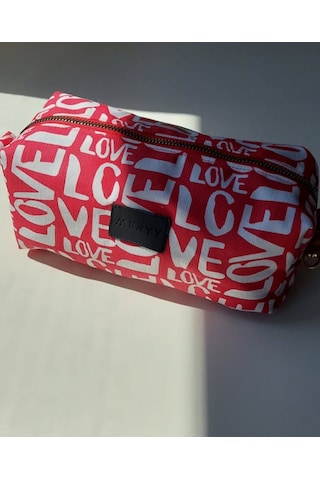 Meryy Collection Makyaj Organizer Çanta Love Desen Tek Ebat