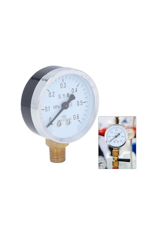 Dofolink Demir Kasa 1/4 Npt Basınç Ölçer - Su, Hidrolik, Yağ Basıncı İçin - 0-1 Mpa Aralığı - Şeffaf Gösterge - Ev, Sanayi Kullanıma Uygun