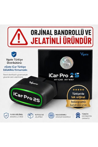 Vgate İcar Pro 2S v2.3 Bluetooth 5.2 Elektrikli Araçlar İçin Özel ABRP Uyumlu Arıza Tespit Cihazı