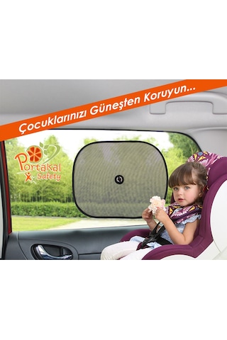 Portakal Safety Güvenli Araç içi Vantuzlu Güneşlik 2'li