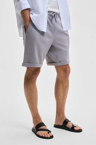 Grimelange YOURI Erkek Beli Lastikli Arka Tek Cepli Relaxed Fit Lila Şort