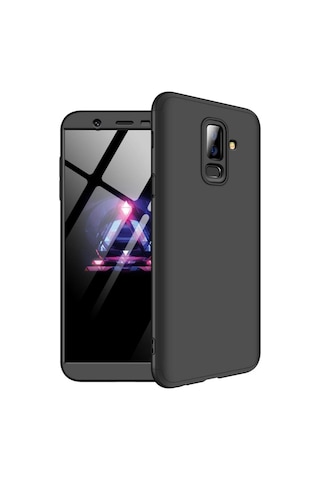 Samsung Uyumlu Galaxy A6 Plus Kılıf 3 Parçalı 360 Tam Korumalı Gkk Kapak
