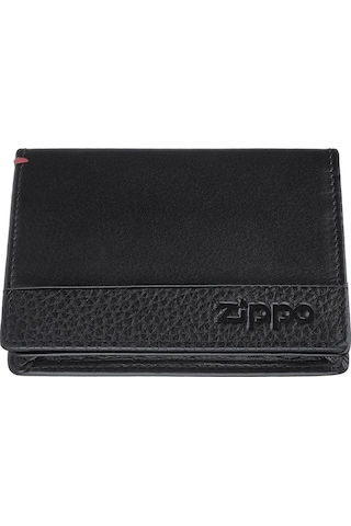 Zippo Rfıd Bloklamalı Nappa Deri Kartvizitlikli Cüzdan - Siyah Siyah