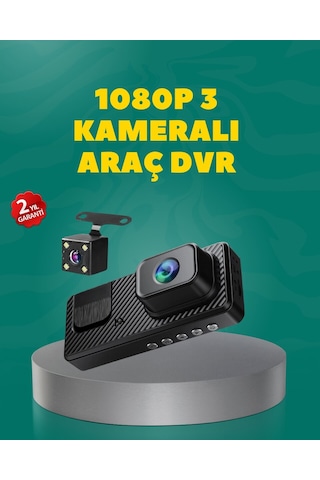 Full Hd 1080p Araç Kamerası Gece Görüşlü Döngü Kayıt Ve Geri Görüş 16675693
