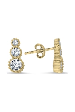 Brezza Lusso Jewelry 925 Ayar Süzme Model Zirkon Taşlı Kadın Küpe