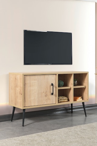 3108 Şile Metal Ayaklı Metal Kulplu 100 Cm Tv Ünitesi - Safir Safir