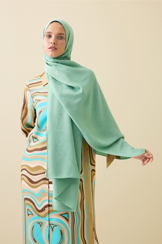 İmannooor İman I Baklava Mint Yeşili Ramy Jakar Şal 70x190