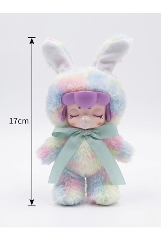 Nansi Figür Bebek - 17 Cm Emzikli Kurdeleli Sevimli Uyku Arkadaşım Peluş Kostümlü Oyuncak Bebek