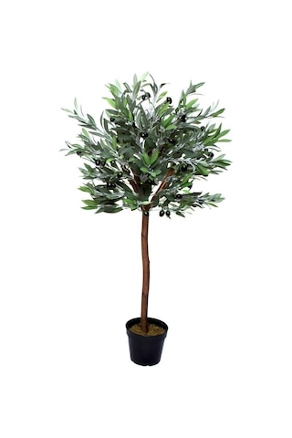 Yapay Zeytin Ağacı 120Cm Tek Gövdeli Doğal Gerçek Görünümlü Yapay