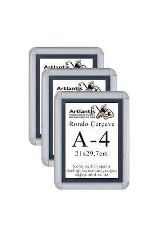 Tak Çıkar Rondo Çerçeve A4 21x30 Cm 3 Adet Açılır Kapanır Çerçeve Aç Kapa Çerçeve A4 Afiş Çercevesi