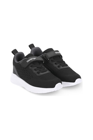 Slazenger Funkytown I Unisex Çocuk Cırt Cırtlı Siyah / Koyu Gri Günlük Spor Ayakkabısı