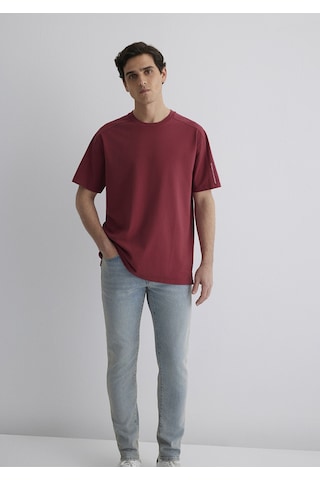 Mavi - Baskılı Bordo Tişört 0612629-70423 Bordo