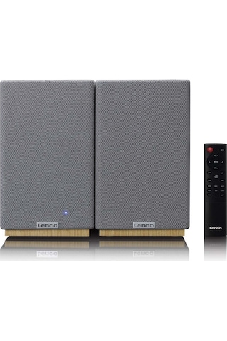 Lenco Spb-241wdgy - Hifi Stereo Bluetooth Hoparlör Çifti - Şık Tasarımda Güçlü Ses - Ahşap/gri