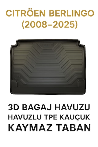 Citroen Berlingo 2008-2025 Uyumlu Bagaj Havuzu 3d Premium