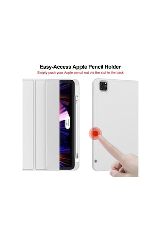 Apple Uyumlu iPad Pro 11inç M2 2024 Kılıf Pen Charge Kalem Bölmeli A2836 A2837 A3006