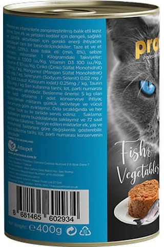 Pro Choice Adult Balık ve Sebzeli Kedi Konservesi 12 x 400 G