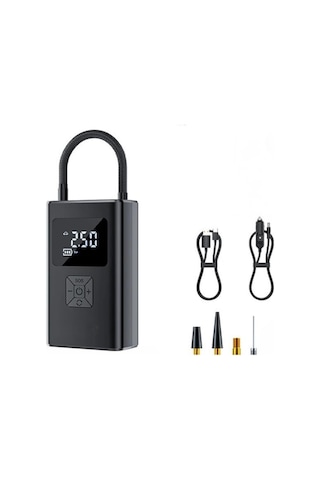 Coofbe 12v Led Işıklı Kablolu Ve Kablosuz Araç Lastik Şişirme Pompası Lastik Şişirme Kompresör Pompası