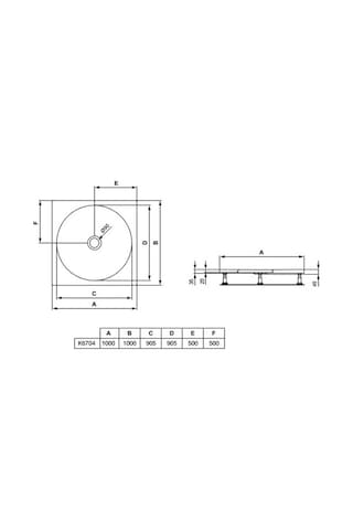 İdeal Standard Tonıc Kare Duş Teknesi -100x100cm K670401 Beyaz