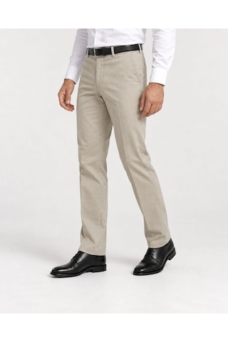 Classics Men Caserta Regular Fit Likralı Erkek Kumaş Pantolon - 7558 Bej