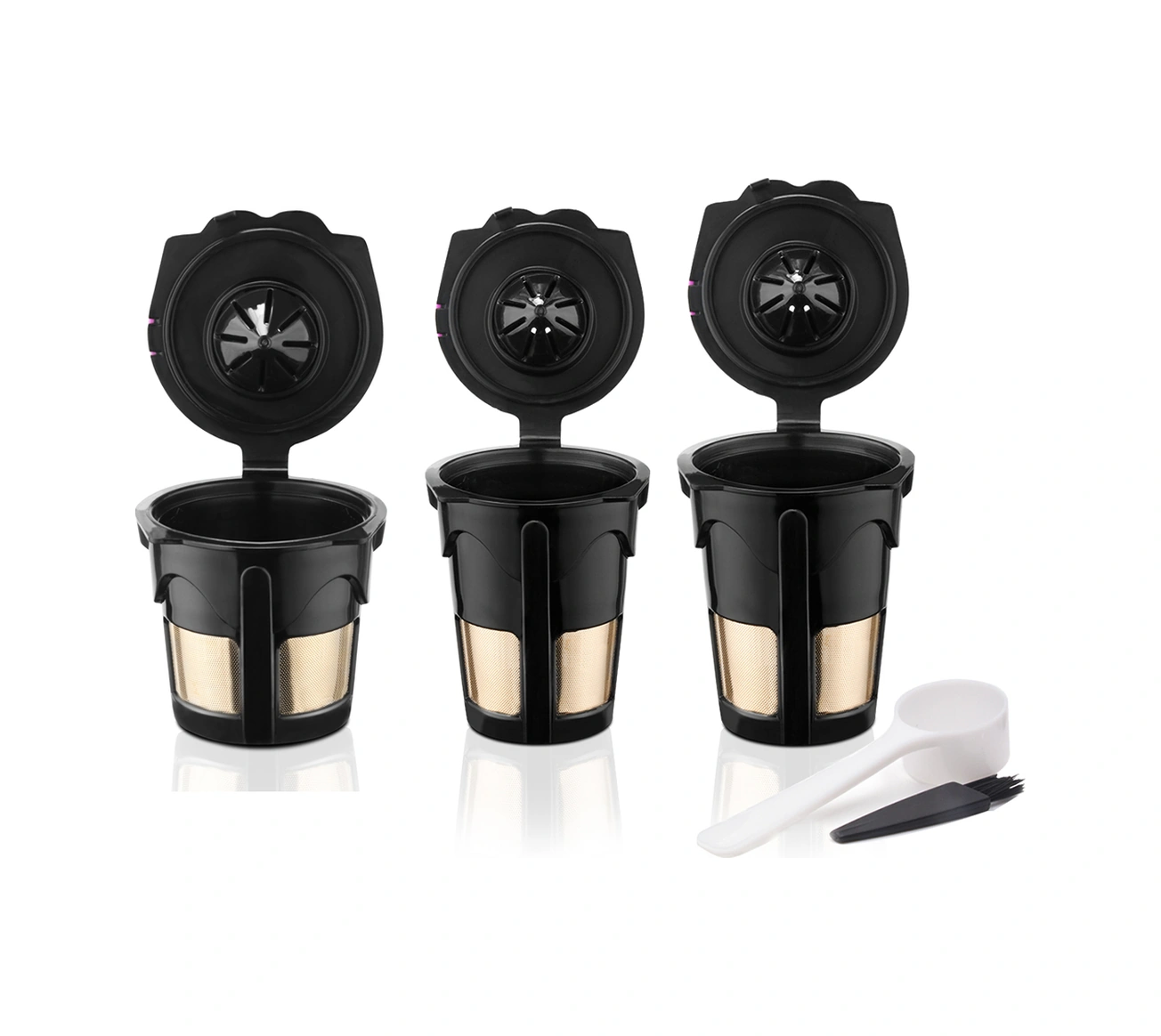 Youmex Keurig 2.0 Uyumlu Tekrarlı Kullanım Kahve Kapsülü 3 Adet S/m/l - Gıda Kalitesi Pp, Filtreli Lezzetli Kahve, Çevre Dost Siyah