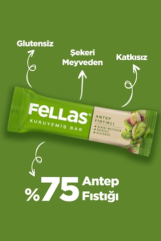 Fellas Antep Fıstıklı Kuruyemiş Bar 20g 6'lı Deneme Kutusu