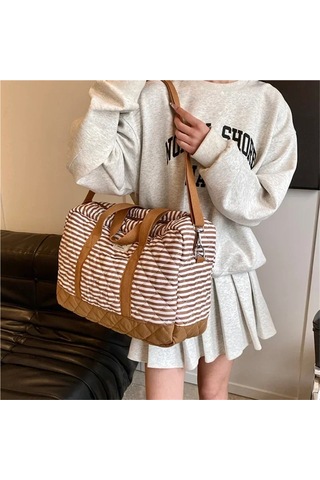 Jialan Anne Çantaları Annelik Hastane Çantası Büyük Kapitone Kahverengi